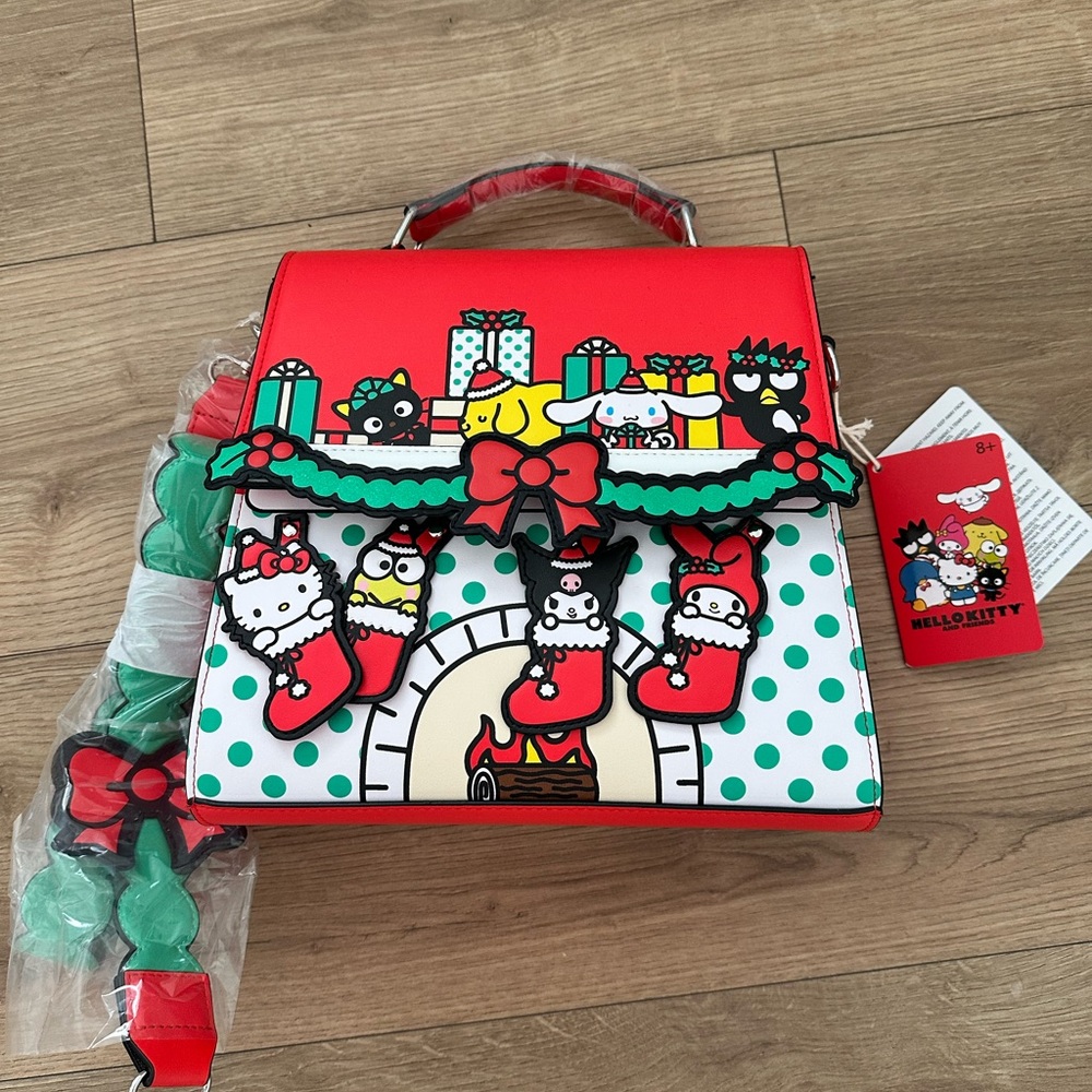 Loungefly Sanrio Hello Kitty & Friends Christmas Fireplace Satchel - Picture 3 of 5